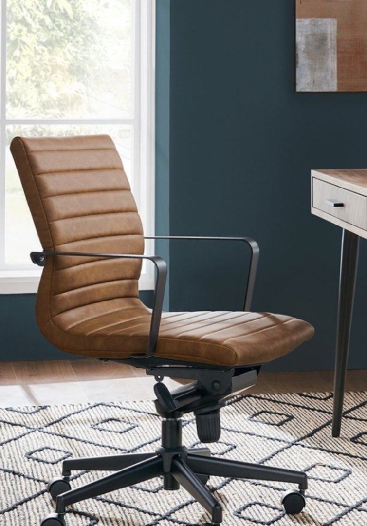 Alvar faux sales leather office chair