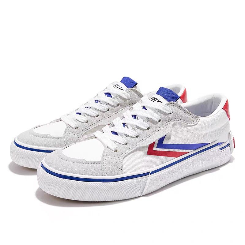 Red and blue shoes 2025