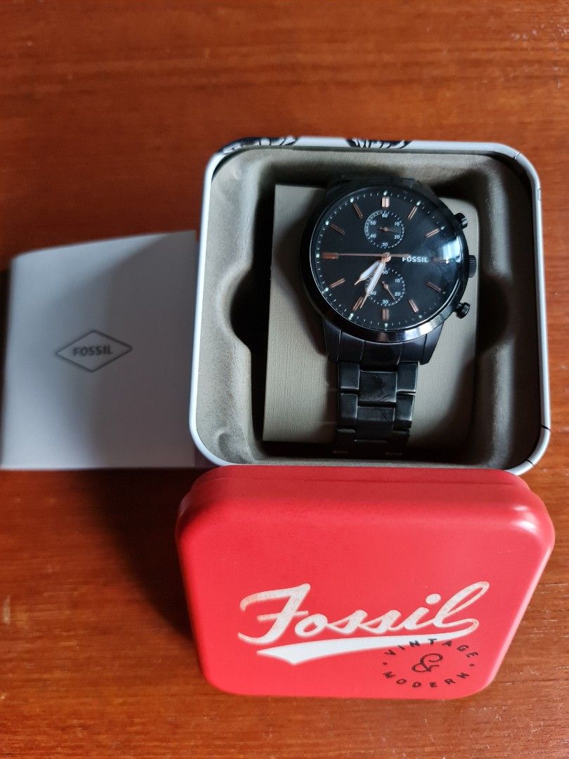 FOSSIL Townsman Chronograph Black Stainless Steel