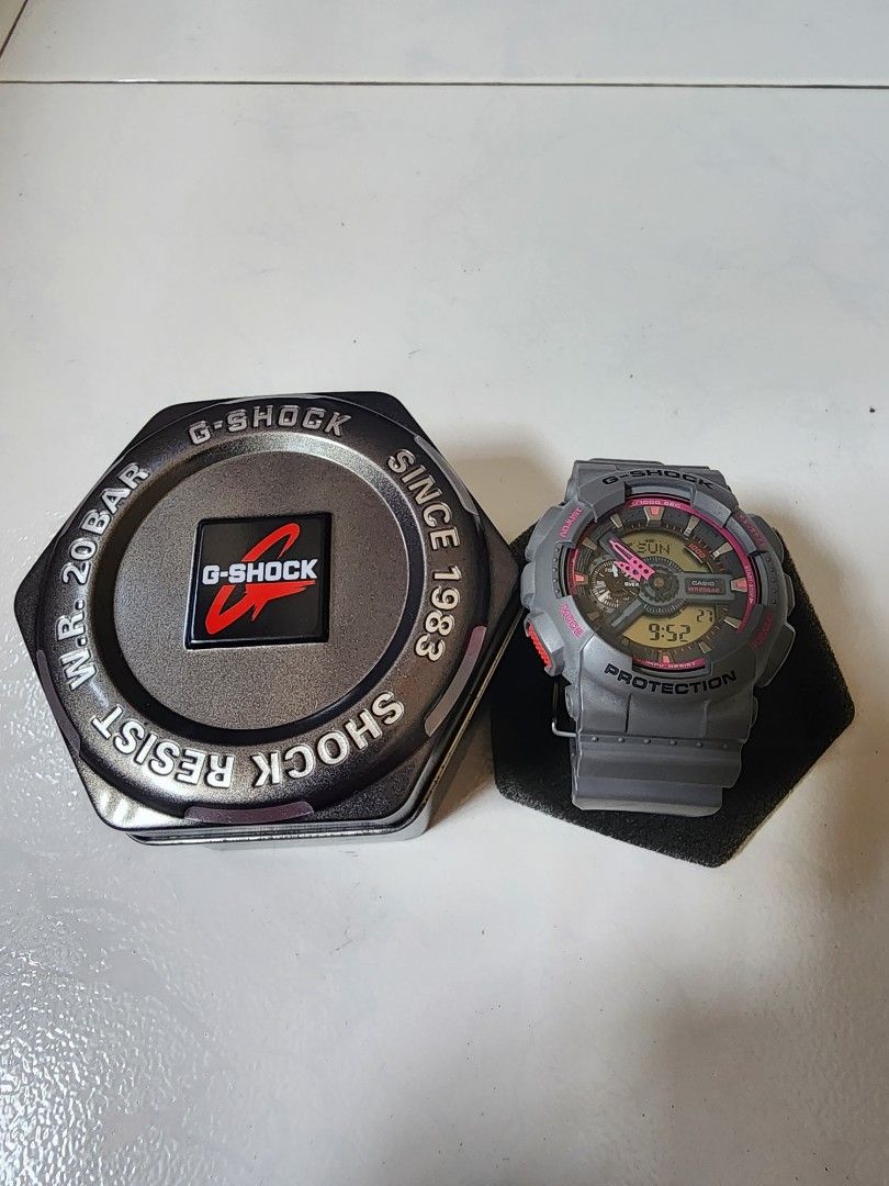 G Shock Grey and Pink