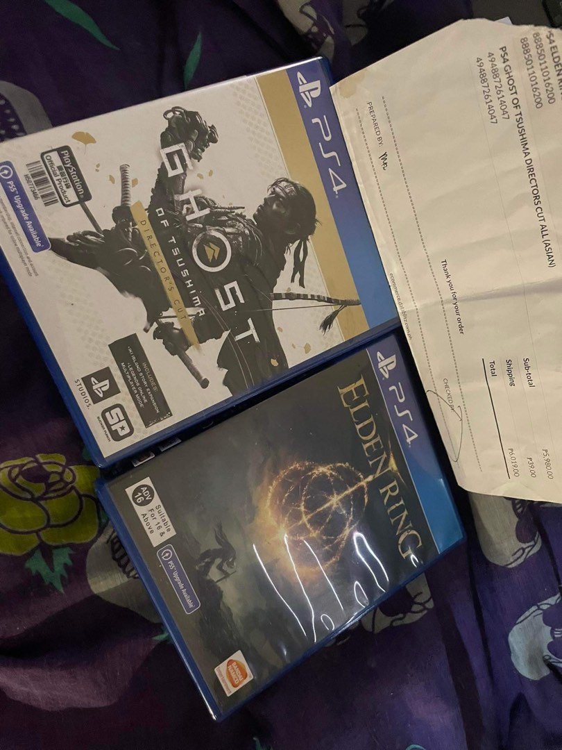 Ghost of tsushima Director’s Cut and Elden Ring. 1700 each, Video