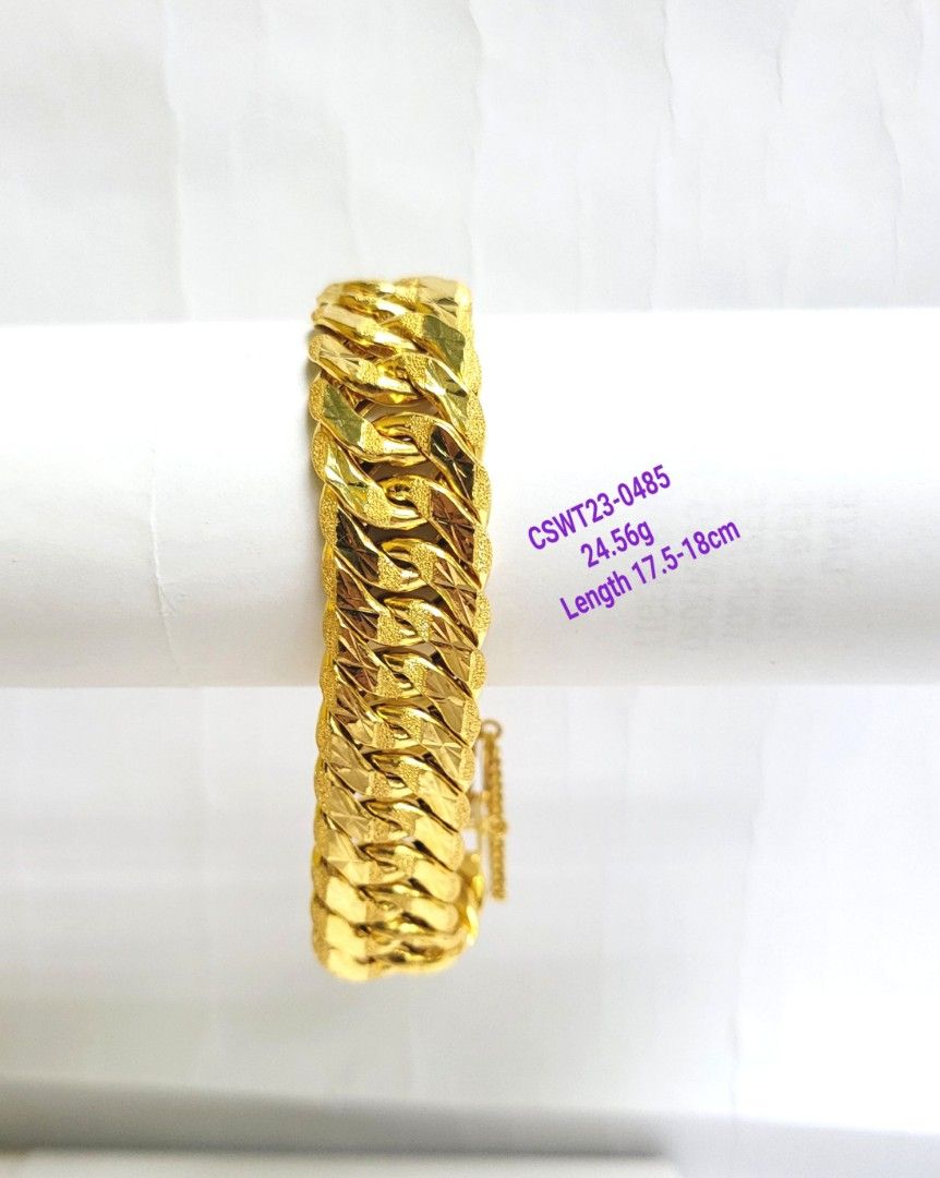 Hollow outlet gold bracelet