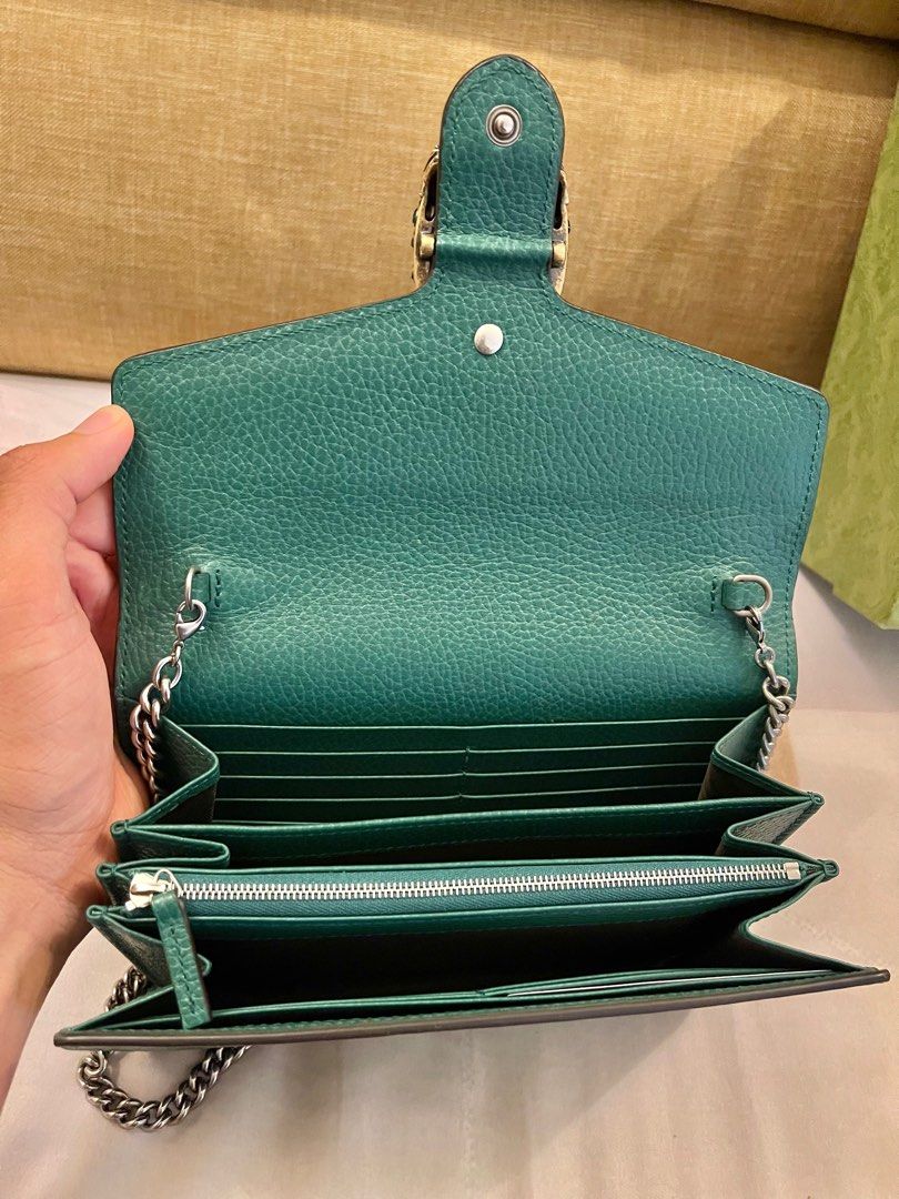 Gucci dionysus wallet on chain green outlet