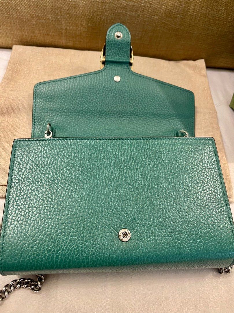 Gucci dionysus wallet on chain green best sale