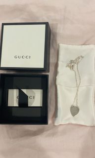 Gucci pendant heart necklace - silver