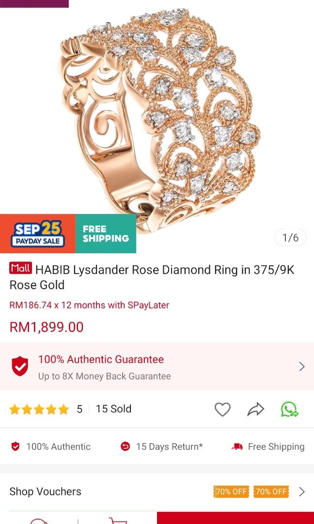 Rose gold ring habib new arrivals