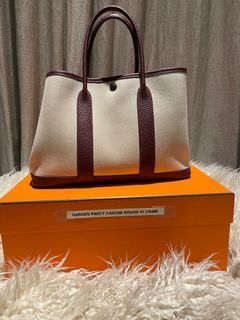 100% Real) Hermes Garden Party 36 Bag trench color, 名牌, 手袋及銀包- Carousell