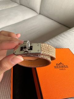 Hermes Bag Strap Sangle Cavale 25 MM Gold / Ecru Swift Gold at 1stDibs