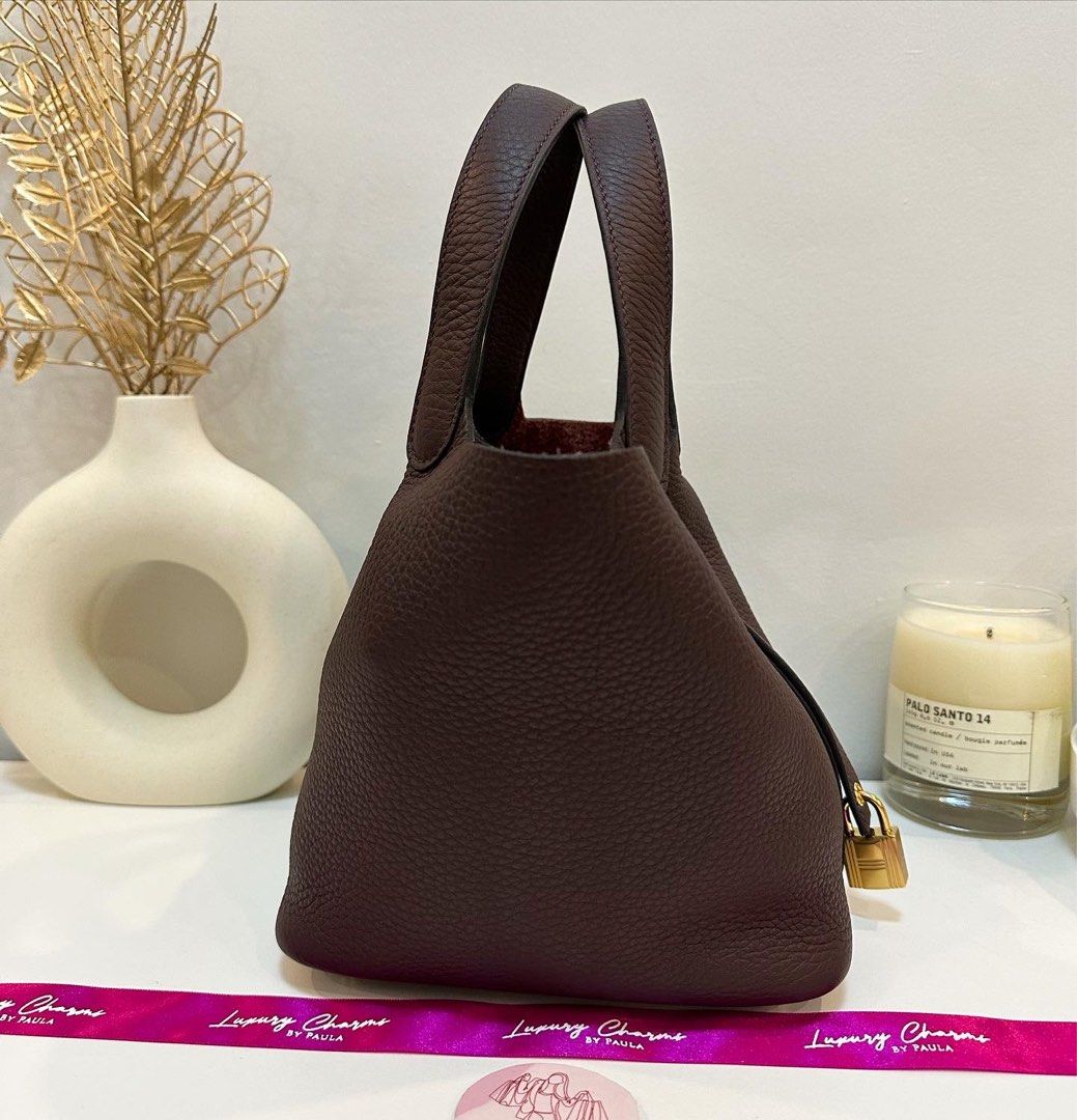 Picotin 18 Rouge Sellier GHW, Luxury, Bags & Wallets on Carousell