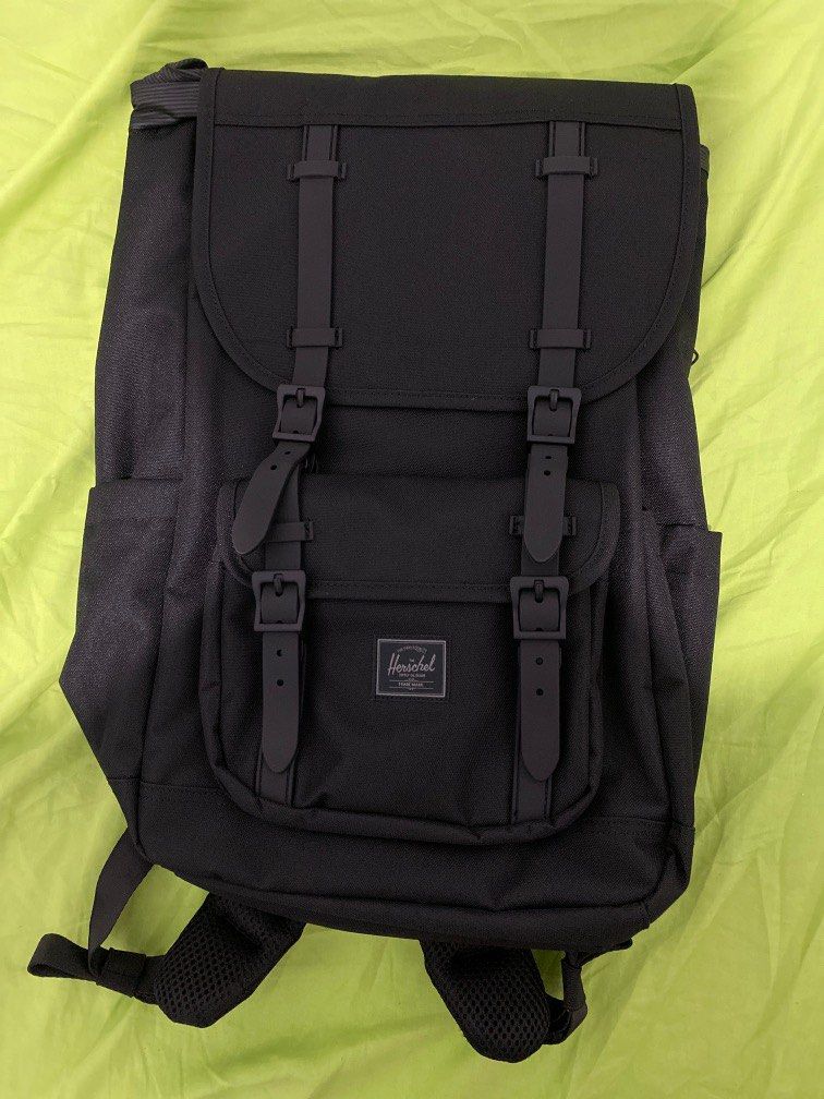 Herschel little america deals black palm