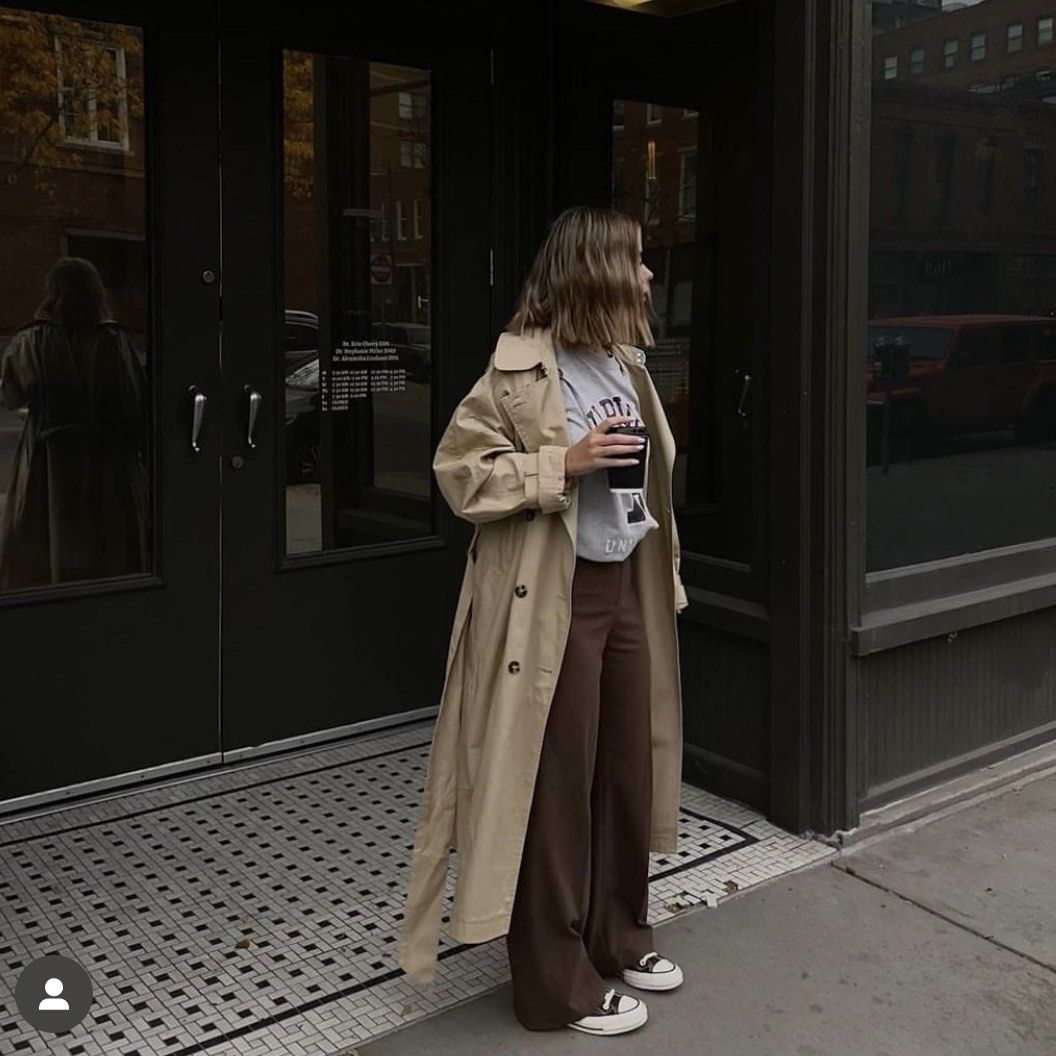 H&m brown trench coat hotsell