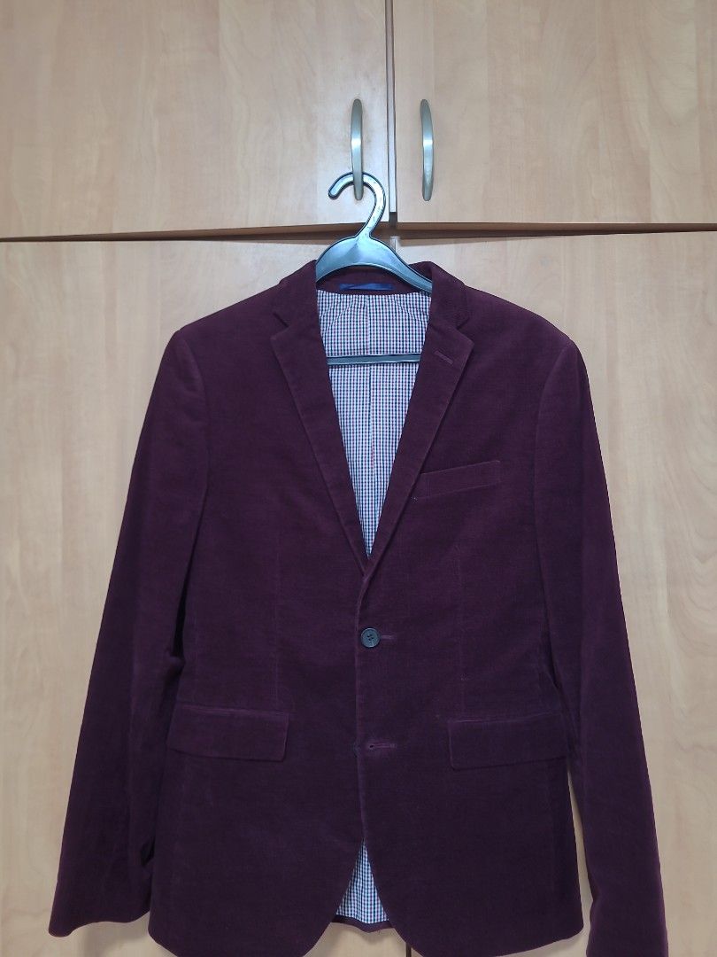 Maroon new arrivals blazer h&m