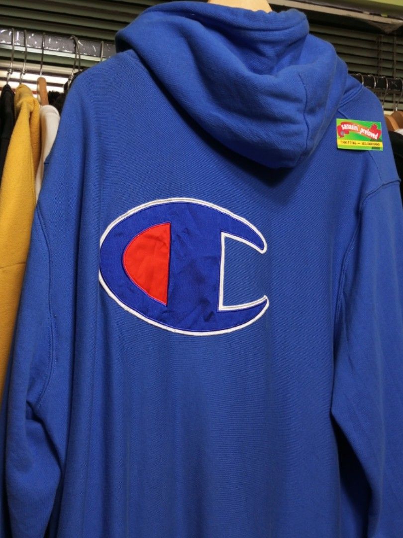 Hoodie Vetements x Champion, Fesyen Pria, Pakaian Baju Luaran di