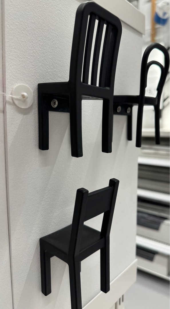 Ikea chair wall hooks top