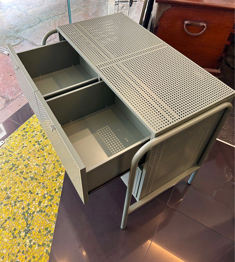 Ikea NIKKEBY chest of drawers in Green, Furniture & Home Living