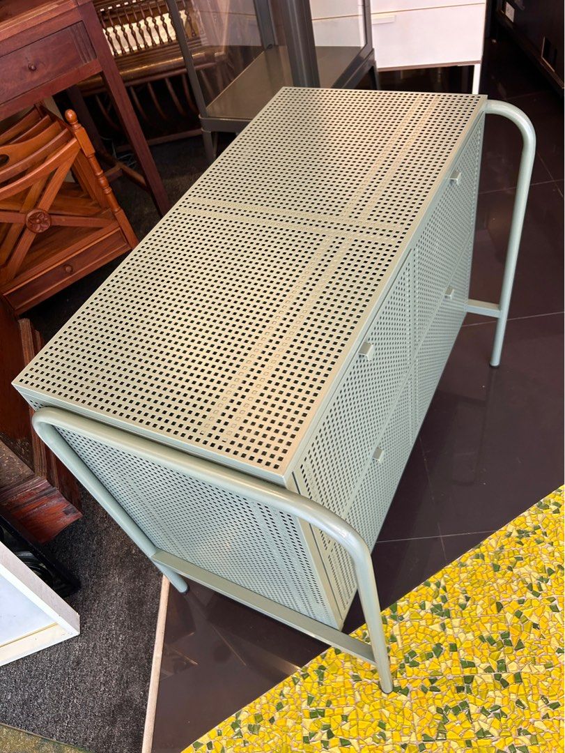 Ikea NIKKEBY chest of drawers in Green, Furniture & Home Living