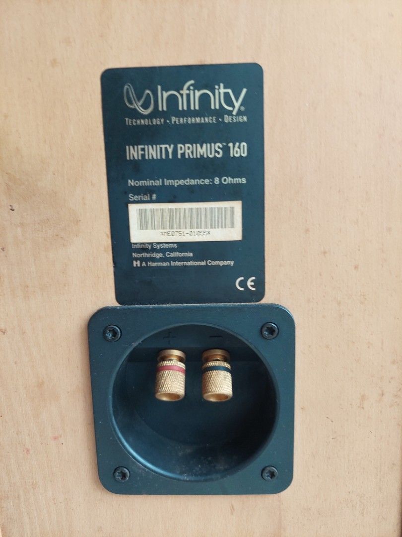 Infinity primus 160 bookshelf speakers, Audio, Soundbars, Speakers