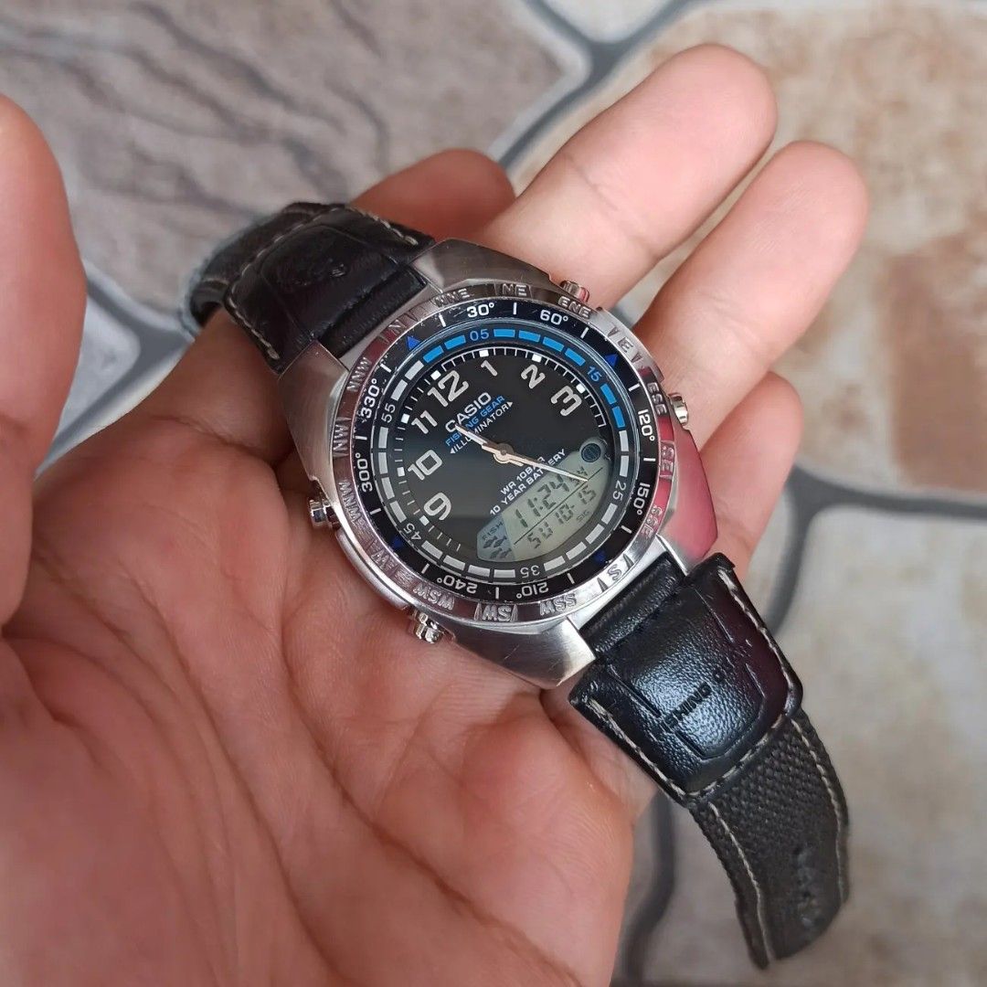 Jam tangan casio amw 700 fishing gear original Fesyen Pria Jam
