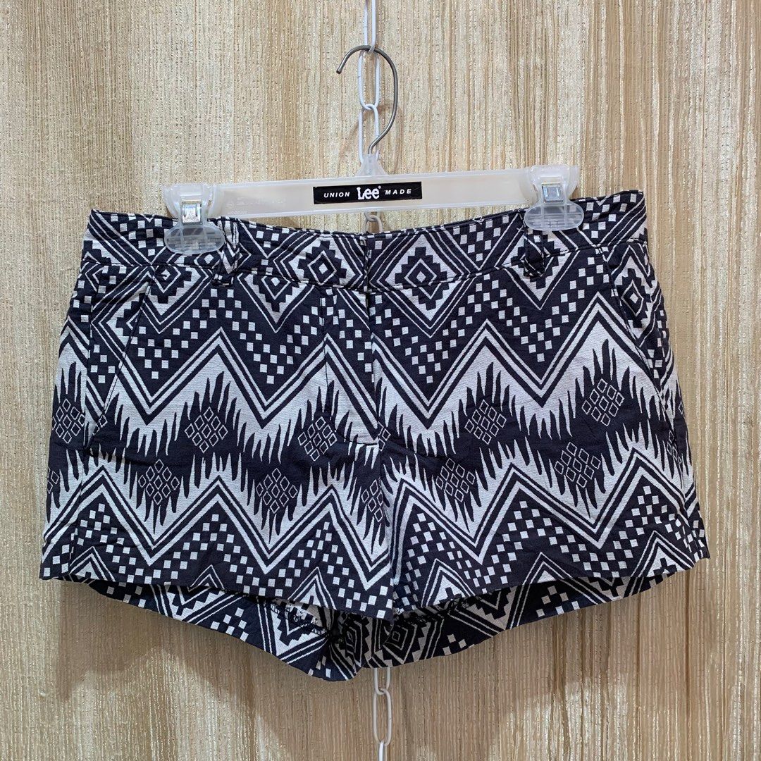 Blue Ikat Womens Shorts