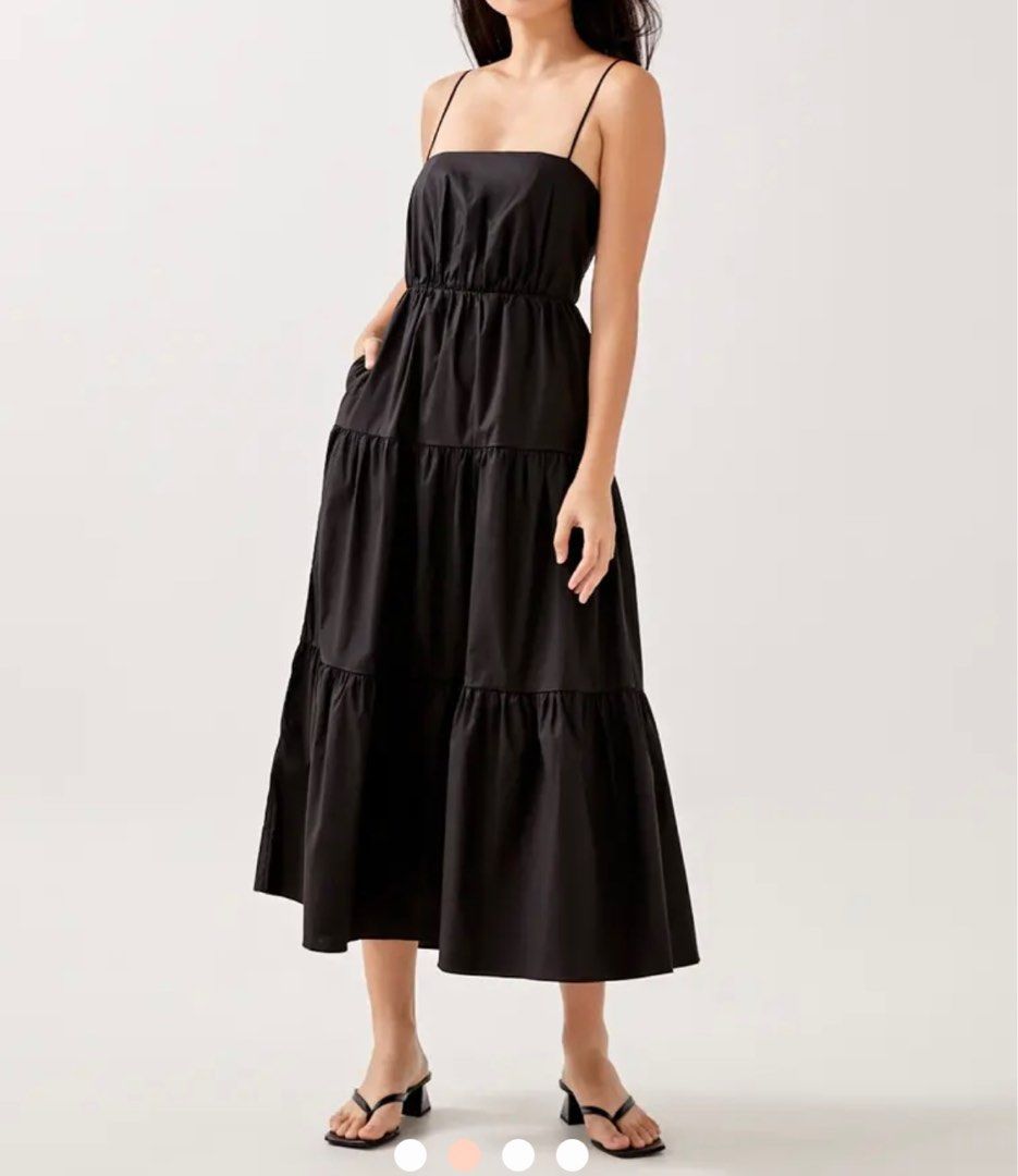 KALITA PADDED TIE BACK DRESS (BLACK), Women's Fashion, Dresses & Sets,  Dresses on Carousell