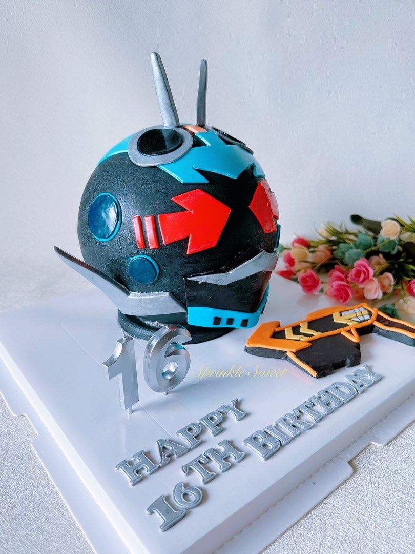 Pinata Rider Kamen Rider pinata cake/ bombshell cake/ customised cake, Food & Drinks ...