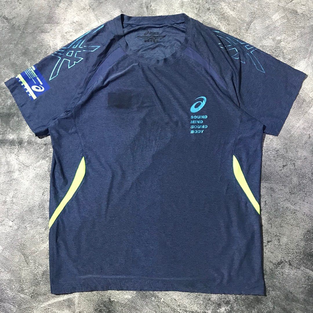 Kaos jersey asics Running core system run sport drifit olahraga adidas  nike puma lari