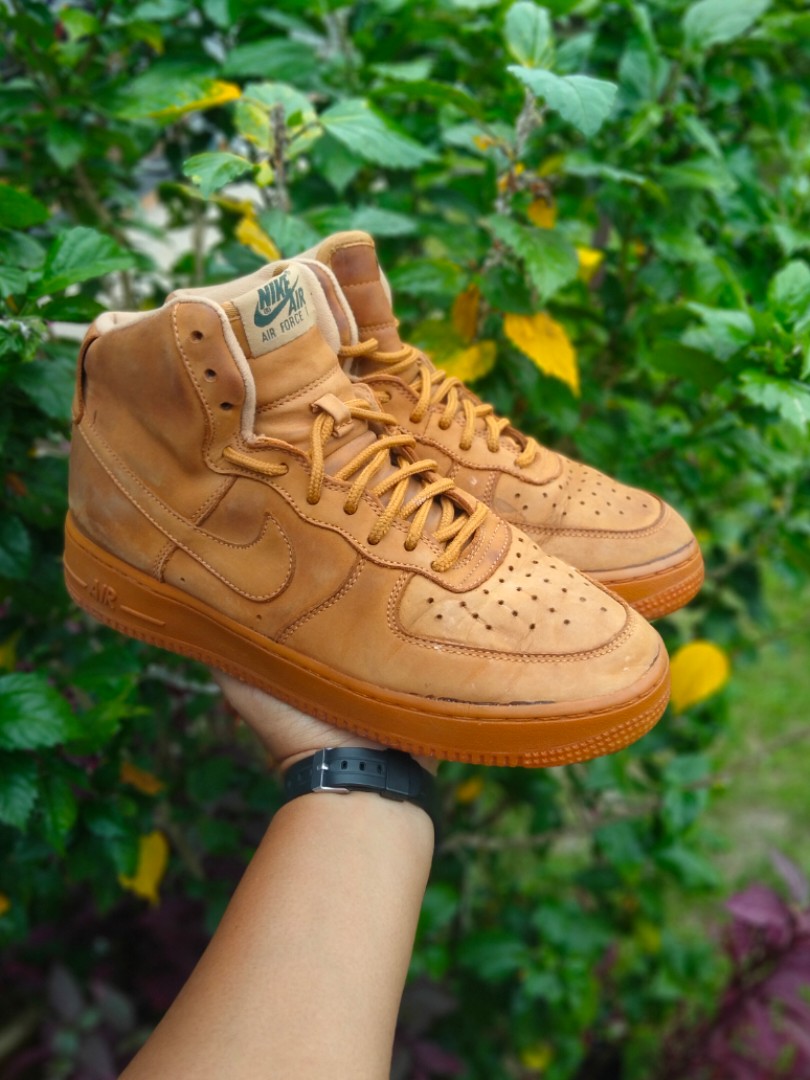Kasut NIke air force 1 mid wheat sneakers shoes size 6/40/25cm, Women's ...