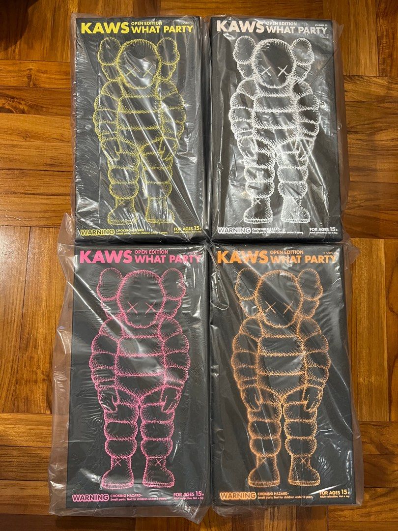 Kaws what party (black, pink, orange, yellow), 興趣及遊戲, 玩具