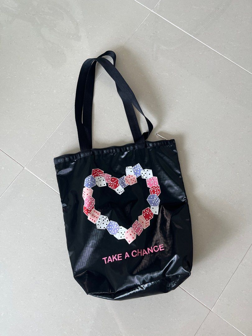 LeSportsac Classic Collection Daily Tote in Take A Chance Heart Noir Women s Fashion Bags Wallets Tote Bags on Carousell
