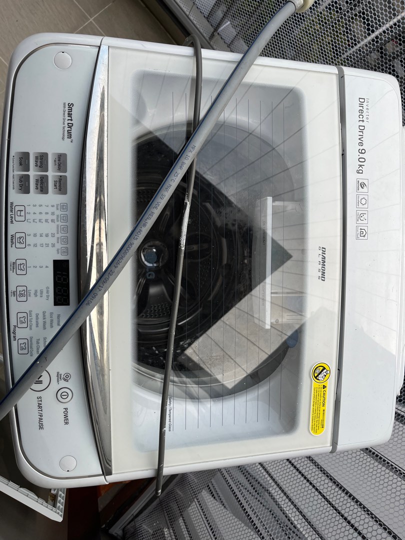 LG washing machine inverter direct drive 9kg, TV & Home Appliances