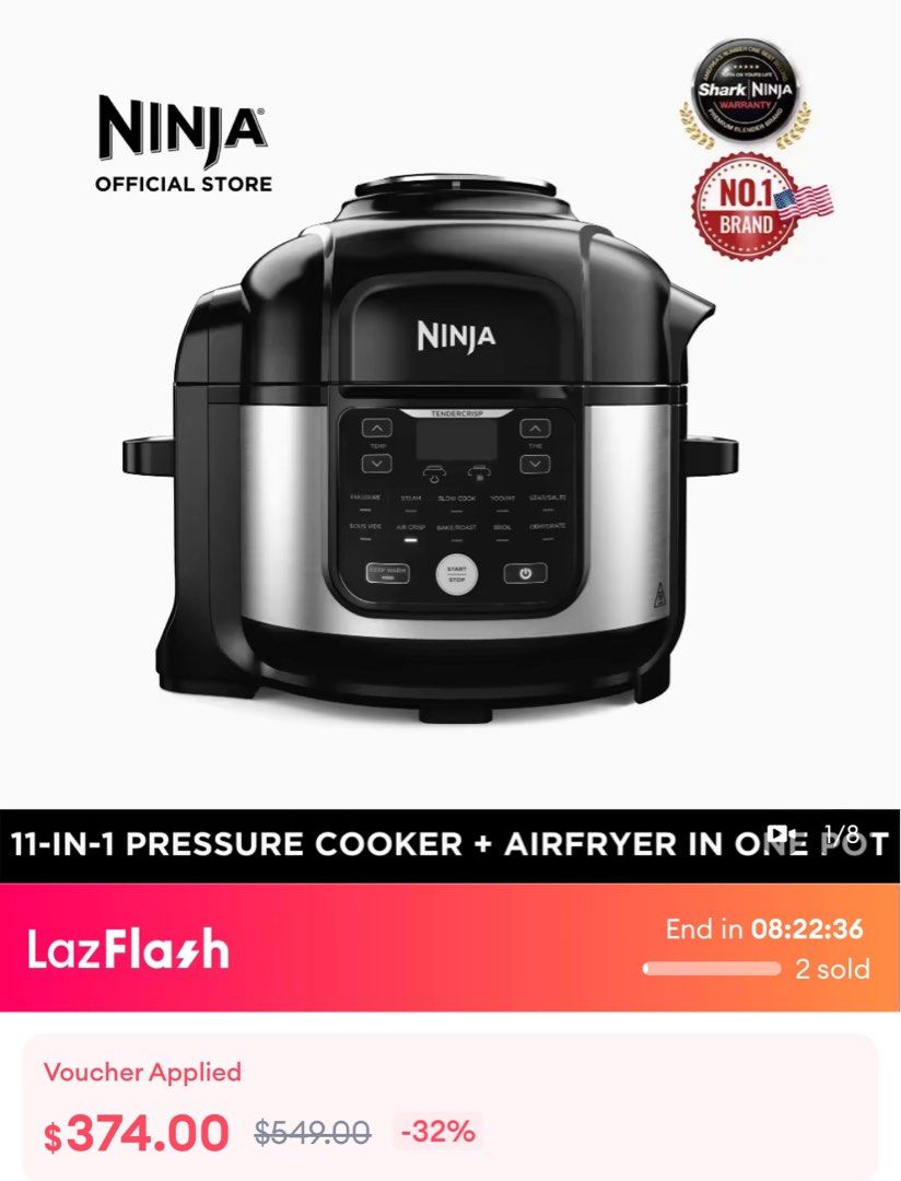 Local SG Ninja Foodi OP350 11 in 1 Flash Sale price TV Home Appliances Kitchen Appliances Cookers on Carousell