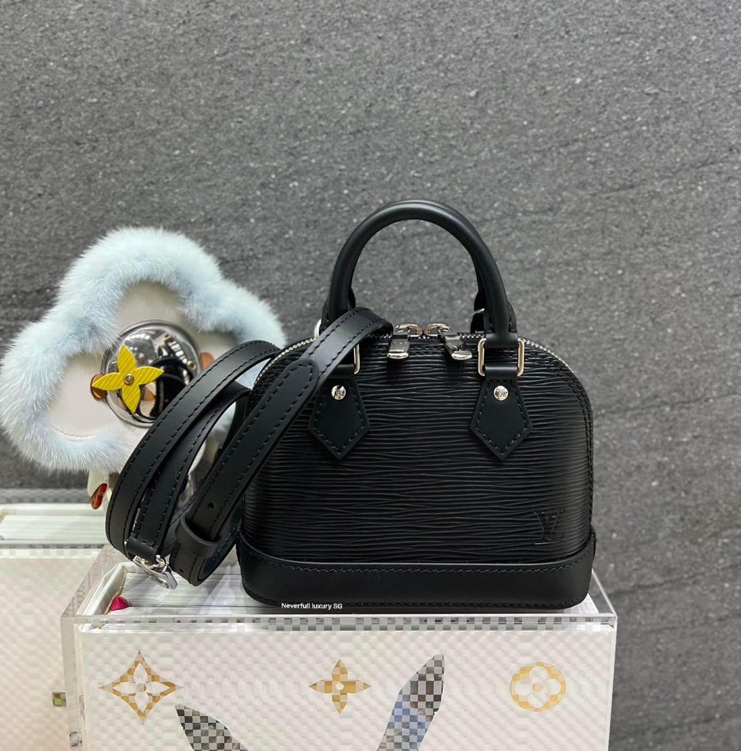 Louis Vuitton Alma Nano Noir Epi Leather Bag, Luxury, Bags