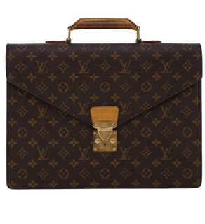 Louis Vuitton Rare Brown Leather Luggage Tag Bag Charm Speedy Keepall EPI 24lvs121