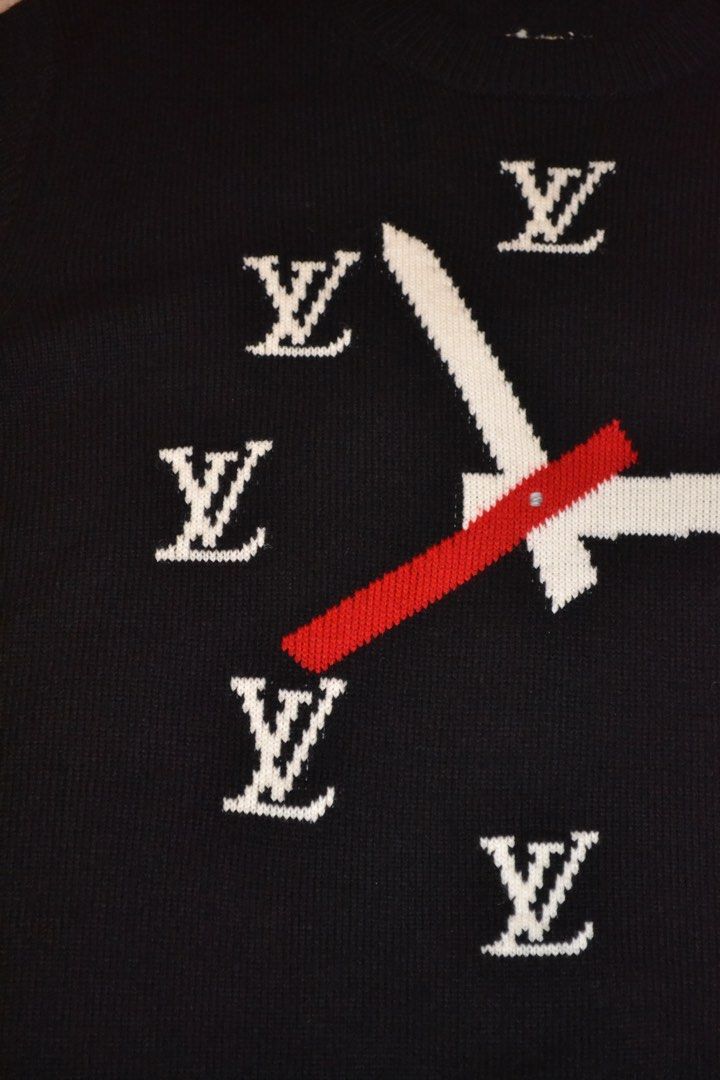 Louis Vuitton Clock Analog Sweater, Men's Fashion, Clothes on Carousell