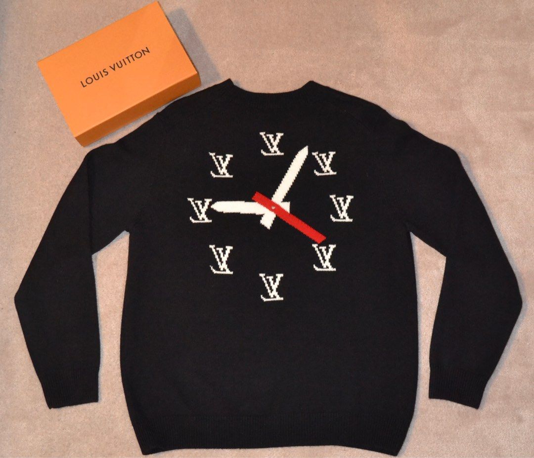 Louis Vuitton Clock Analog Sweater, Men's Fashion, Clothes on Carousell