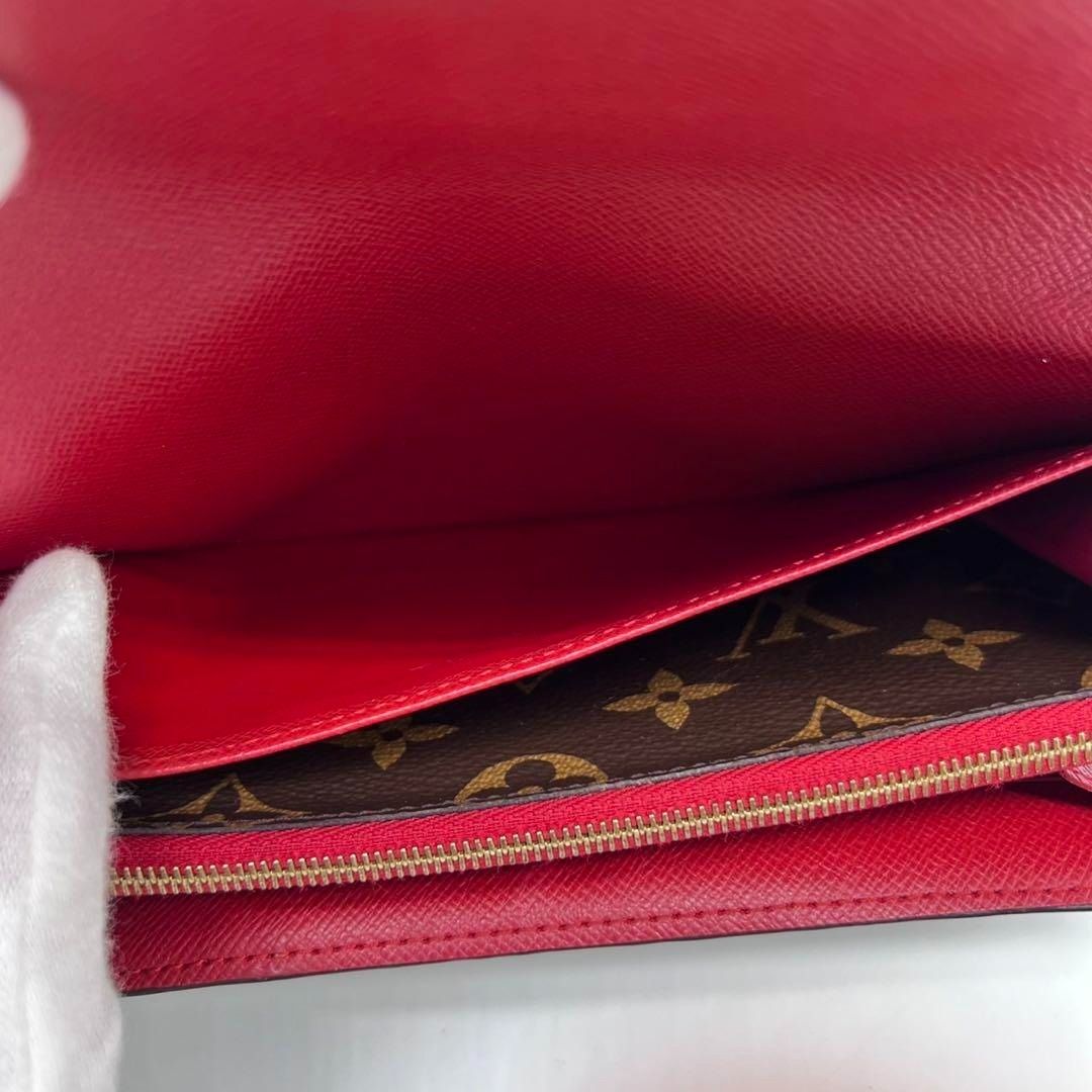 Authenticated Used Louis Vuitton LOUIS VUITTON Monogram Portefeuille Sala  Retiro Long Wallet with Hook Surise Red M61184 