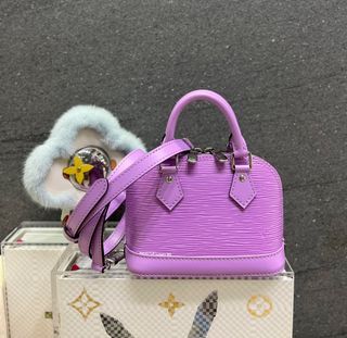 LOUIS VUITTON Vernis Rayures Alma BB 2Way Hand Bag Pink M91593 LV Auth  jk1654a Patent leather ref.583402 - Joli Closet