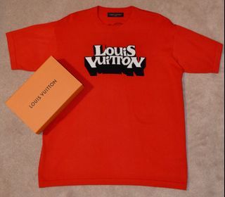 Louis Vuitton Neon Red Dove Knit T-Shirt