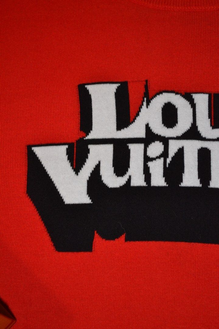 Louis Vuitton Neon Red Dove Knit T-Shirt, Men's Fashion, Clothes