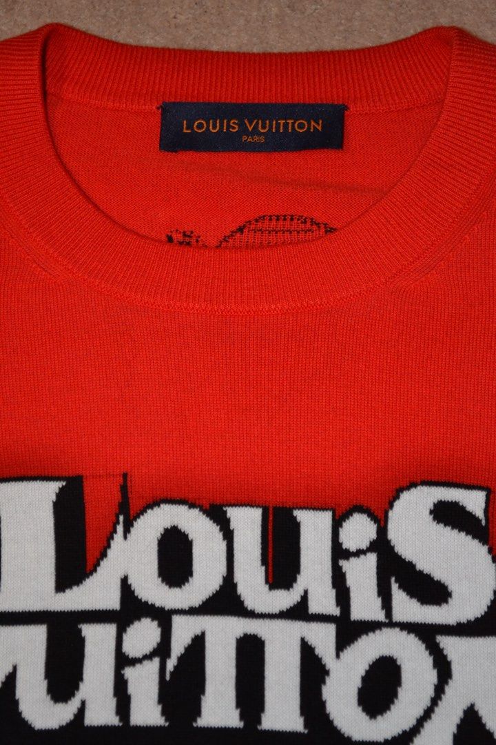 Louis Vuitton Neon Red Dove Knit T-Shirt, Men's Fashion, Clothes