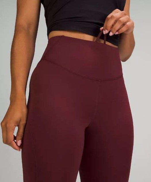 Lululemon Base Pace 24” tights in Red Merlot, Women's Fashion, Activewear  on Carousell