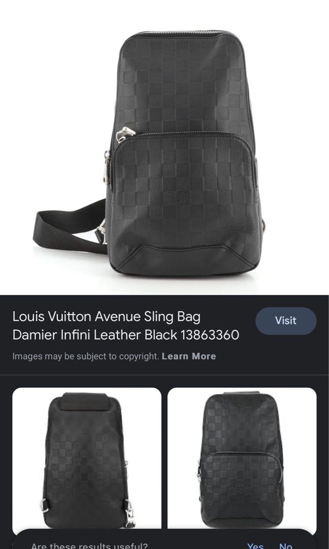 Louis Vuitton Avenue Sling Bag Damier Infini Leather Black 13863360