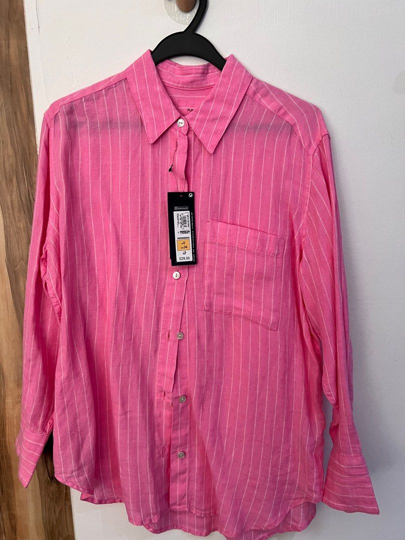 Marks & Spencer Linen Shirt, Women's Fashion, Tops, Shirts on Carousell