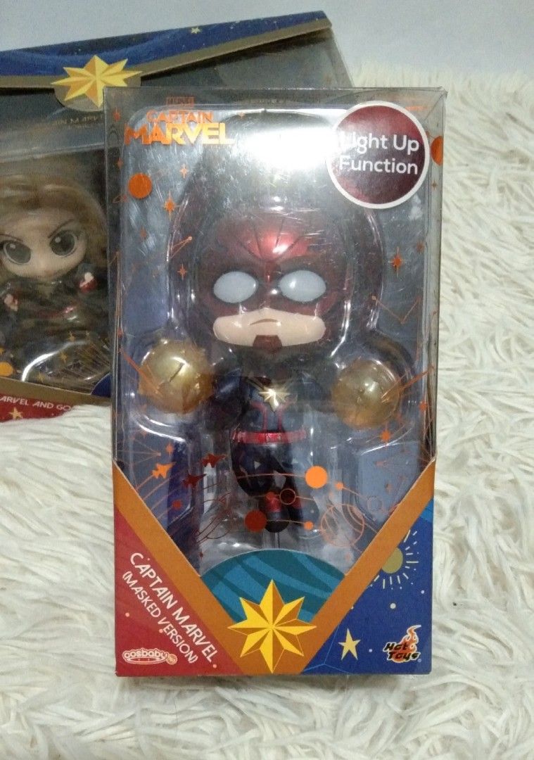 Marvel's Captain Marvel Cosbaby Toys (Category: Designer & Blind Box Toys) located in La Trinidad. Submitted by ja.mixnmatchol (Listing ID 1260234876, Image 3). Description: Marvel's Captain Marvel Cosbaby Toys ⭐AS SET: P850 ✅Captain Marvel and Goose - P600 ➡️Unsealed Only ✅Captain Marvel - P350 ➡️Preloved. Light Up Function Not Tested. No batteries. As is. 📌Pls expect scratch marks/small dents sa boxes ❌NO INSTALLMENT ⭐Loc: La Trinidad, Benguet