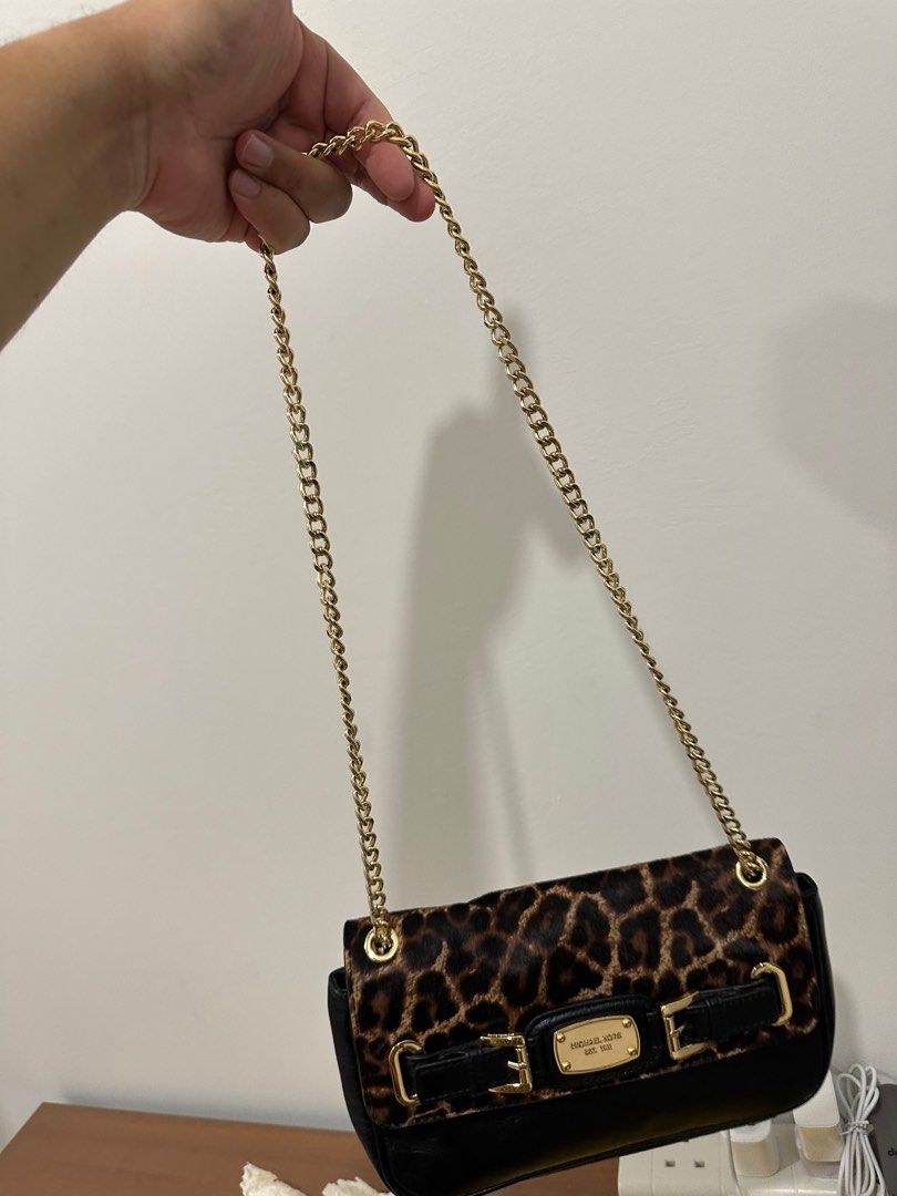 Michael Kors Women's Leopard-Print Haircalf Belt Bag | CoolSprings Galleria