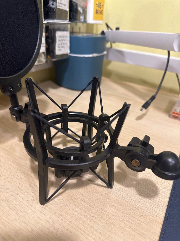 Microphone Shock Mount with Pop Filter, Audio, Other Audio Equipment on
