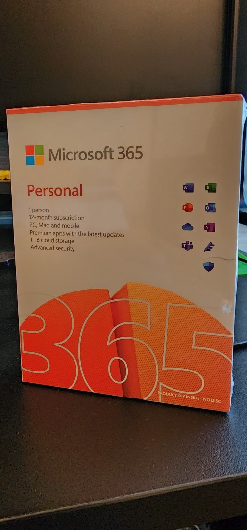 Microsoft 365 Personal (12-month subscription), Computers & Tech ...