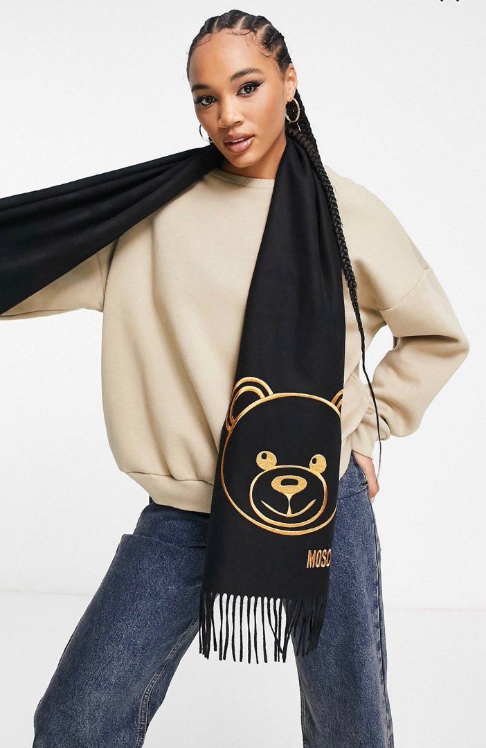 Moschino teddy bear scarf clearance