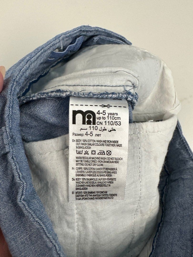 Mothercare Blue Linen Blend Shorts