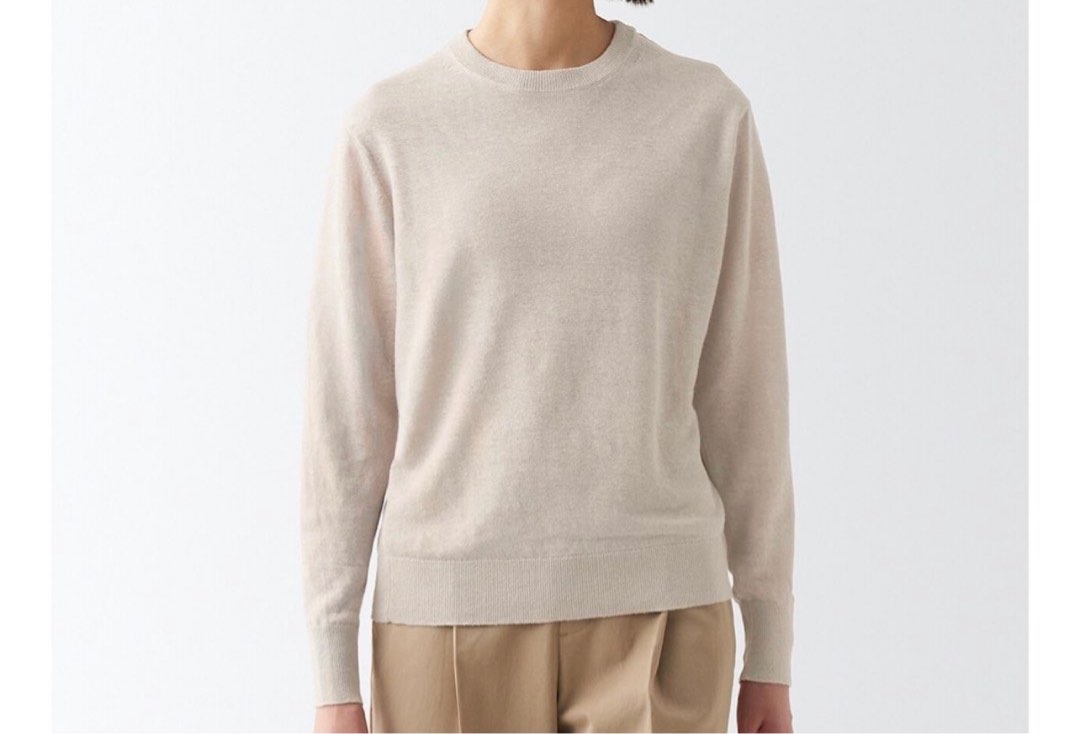 Muji Wool Sweater, Women's Fashion, Tops, Longsleeves on Carousell